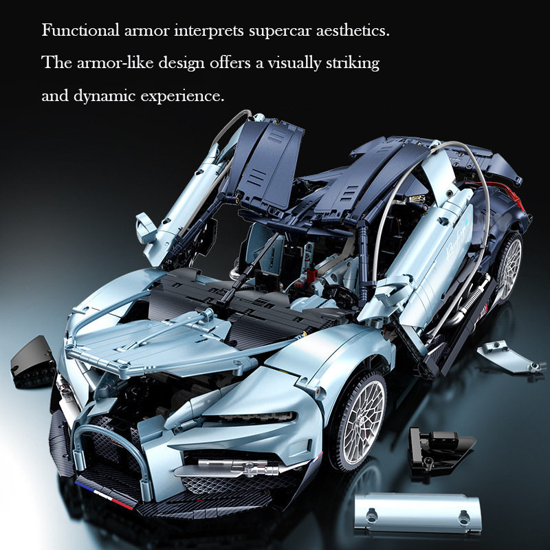 1:8 Scale Huge Supercar Building Set for Adults, 58.5cm Large MOC Race Car Model Kit, Birthday Gift for Boys Teens Age 8-14 12-16