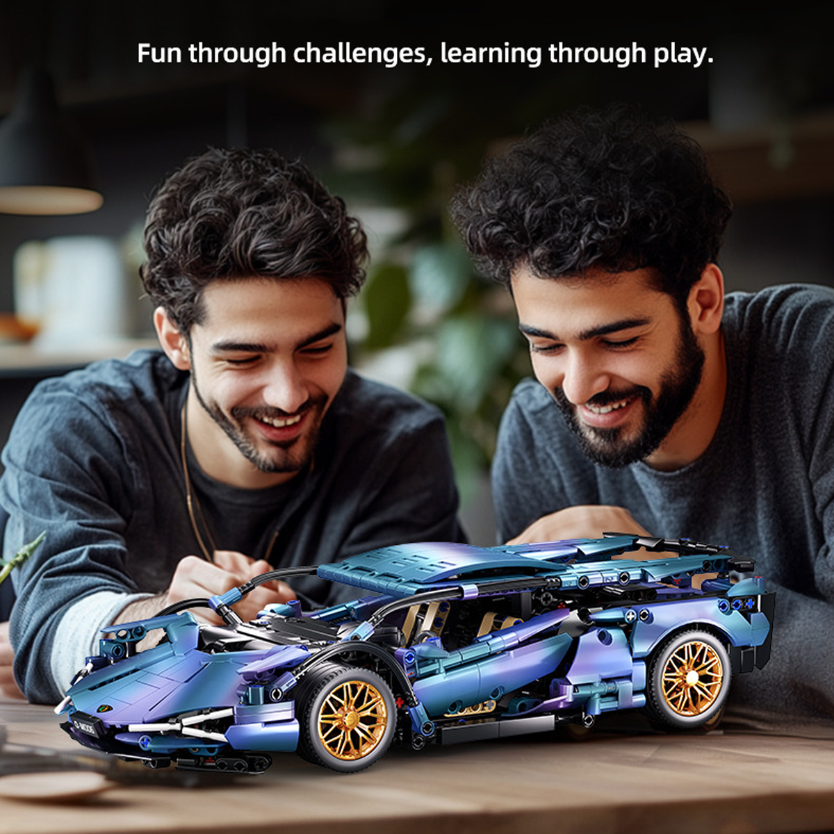 Technic Sports Car Model for Lambo, 1/14 Race Car Advanced Building Set, Exclusive Collectible Model, MOC Supercar Model Kit, Birthday Gifts for Kids Teens Age 8-14 12-16