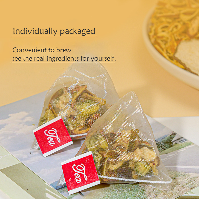 Premium Tangerine Peel, Kumquat & Snow Pear Herbal Tea - Natural Lung Soothing & Throat Comfort (20 Bags)
