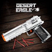 Desert Eagle Pistol Building Block Toy Set, 356 PCS Tactical Toy Blaster Building Block Model for Adults & Teens, Interactive Sidearm with Removable Clip, Birthday Gift for Boys Age 14+