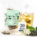 Jasmine Green Tea Bags, Naturally Jasmine-Scented, 40 Count Smooth Green Tea With Soft Jasmine Aroma, No Petals Inside, Sugar-Free, Just Floral Perfection