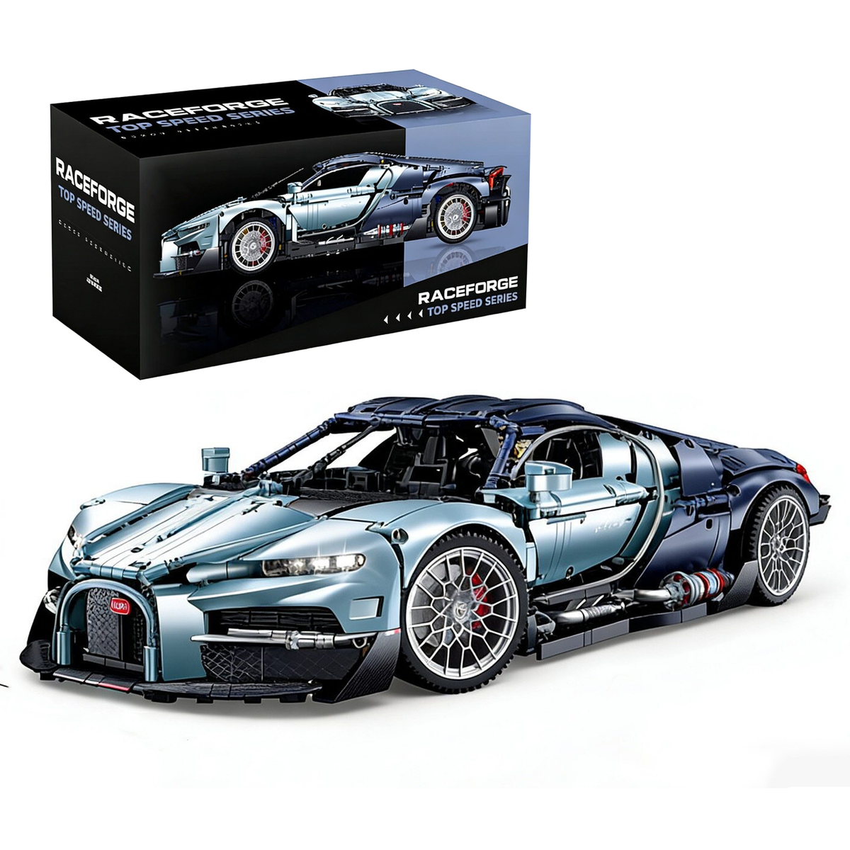 1:8 Scale Huge Supercar Building Set for Adults, 58.5cm Large MOC Race Car Model Kit, Birthday Gift for Boys Teens Age 8-14 12-16