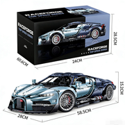 1:8 Scale Huge Supercar Building Set for Adults, 58.5cm Large MOC Race Car Model Kit, Birthday Gift for Boys Teens Age 8-14 12-16