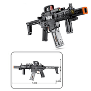 MCX Assault Rifle Building Block Toy Set, 1589+ Piece 70.5cm Tactical Building Block Model for Adults & Teens, Interactive Toy Blaster with Scope & Magazine, Birthday Gift for Boys Age 14+