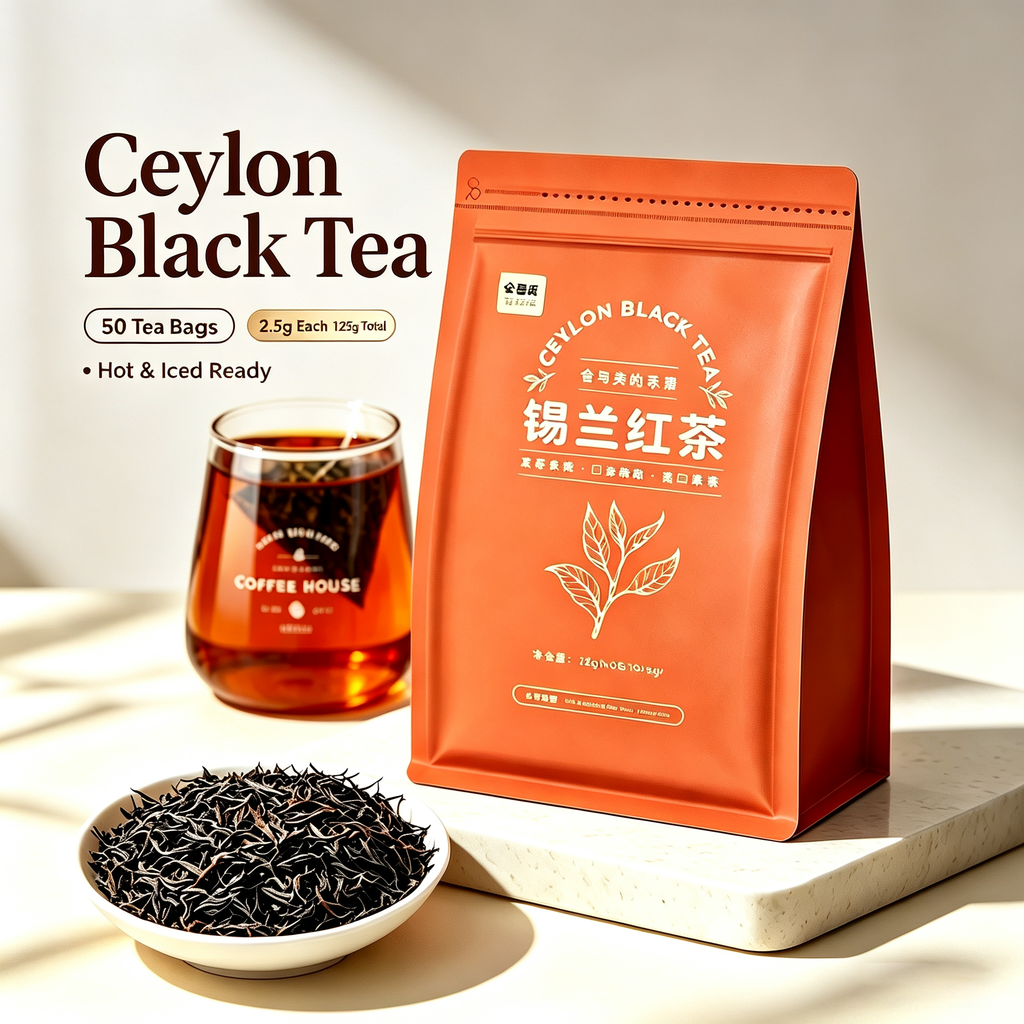 Ceylon Black Tea – 50 Bags | Rich, Versatile & Perfect for Milk Tea, Fruit Tea & More