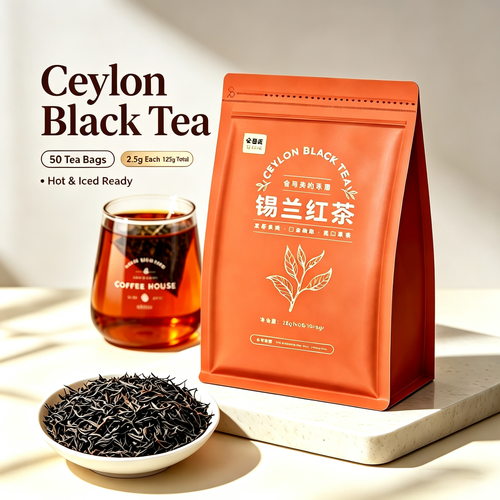 Ceylon Black Tea – 50 Bags | Rich, Versatile & Perfect for Milk Tea, Fruit Tea & More