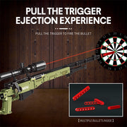 Military AWM Sniper Rifle Building Block Kit, 100.5cm Interactive Toy Blaster with Scope & Bipod, 1:1 Scale Large Tactical Building Block Model for Adults & Teens, Birthday Gift for Boys Age 14+ (1336+Piece)