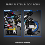 1:5 Superbike Collector's Building Kit (1909 PCS) – Premium Racing Motorcycle Model & Display Base