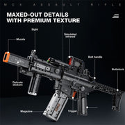 MCX Assault Rifle Building Block Toy Set, 1589+ Piece 70.5cm Tactical Building Block Model for Adults & Teens, Interactive Toy Blaster with Scope & Magazine, Birthday Gift for Boys Age 14+