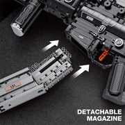 MCX Assault Rifle Building Block Toy Set, 1589+ Piece 70.5cm Tactical Building Block Model for Adults & Teens, Interactive Toy Blaster with Scope & Magazine, Birthday Gift for Boys Age 14+