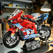 1:5 Scale Racing Motorcycle Building Set for Adults & Teens, RACEFORGE MOC Superbike Model Kit with Display Stand, Collectible Birthday Gift for Boys Age 8-14 12-16