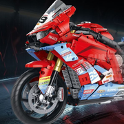 1:5 Scale Racing Motorcycle Building Set for Adults & Teens, RACEFORGE MOC Superbike Model Kit with Display Stand, Collectible Birthday Gift for Boys Age 8-14 12-16