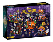 Halloween Advent Calendar 2026 Building Blocks, 31 Days Halloween Countdown Blind Box, 6 in 1 DIY Creative Assembly Kits, Creative Halloween Ornament and Present
