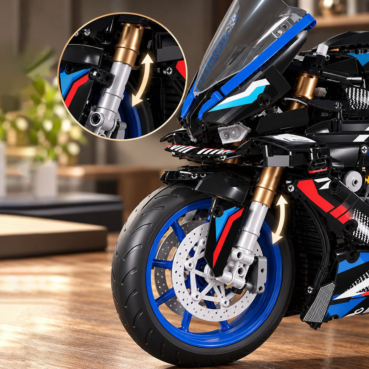 1:5 Superbike Collector's Building Kit (1909 PCS) – Premium Racing Motorcycle Model & Display Base