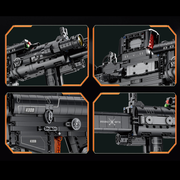 MCX Assault Rifle Building Block Toy Set, 1589+ Piece 70.5cm Tactical Building Block Model for Adults & Teens, Interactive Toy Blaster with Scope & Magazine, Birthday Gift for Boys Age 14+