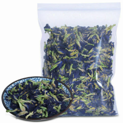 Blue Butterfly Pea Flowers, All Natural Dried Butterfly Pea Flower Herbs Herbal Healthy Tea Drink Recipes Natural Food Coloring, 500 Grams (17.6 Oz) /250 Grams (8.8 Oz)