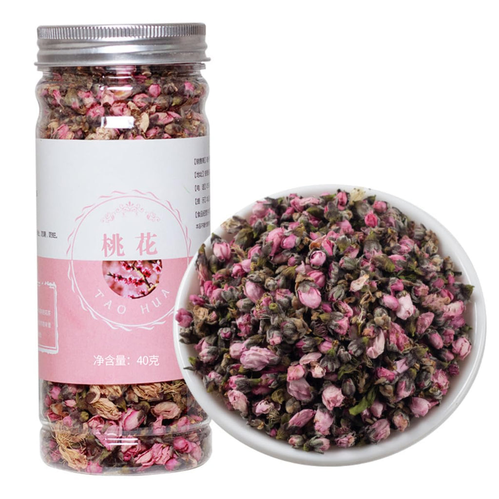 Peach Blossom Flower Tea 40g (1.4 Oz), Natural Dried Peaches Flower, Premium Dried Peach Bud Peach Blossom Tea Herbal Tea