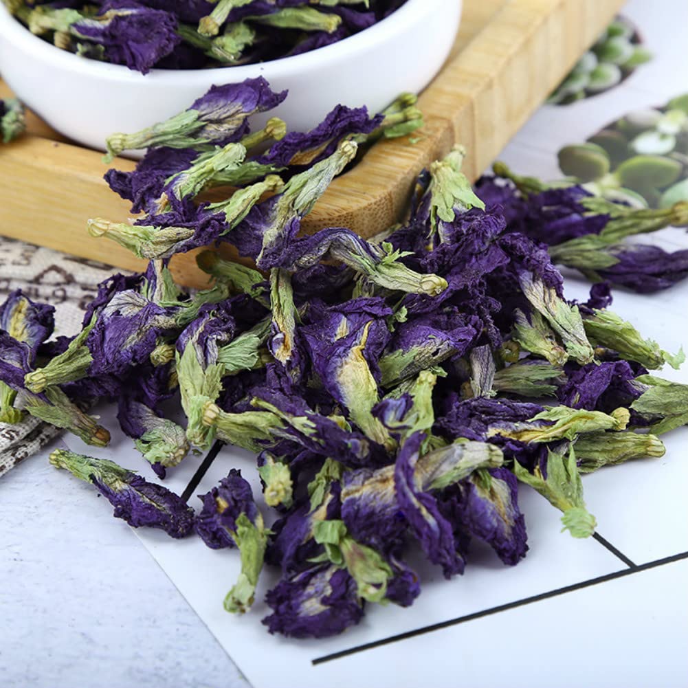 Blue Butterfly Pea Flowers, All Natural Dried Butterfly Pea Flower Herbs Herbal Healthy Tea Drink Recipes Natural Food Coloring, 500 Grams (17.6 Oz) /250 Grams (8.8 Oz)
