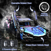 Cyberpunk Sports Race Car Building Set for Boys & Adults, APP & RC Remote Control Car Model Kits with LED Lights, 1:14 MOC Supercar Toys Birthday Gifts for Kids Teens Age 8-14 12-16 (1314 PCS)