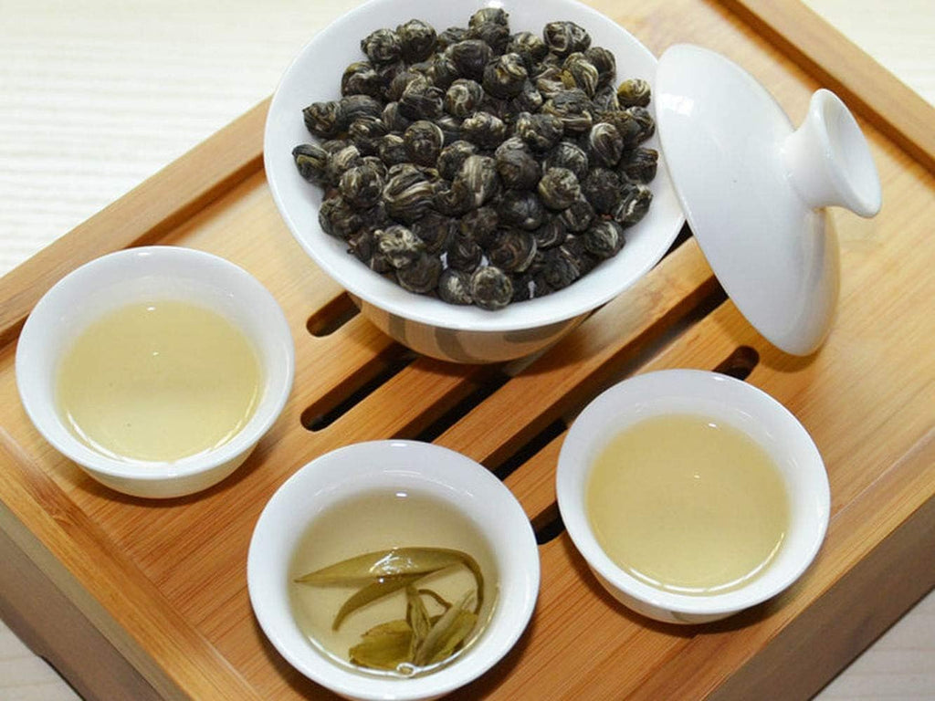 Jasmine Dragon Pearls, 200g (7 Oz) Jasmine Dragon Pearl Ball Loose Leaf Green Tea Jasime Tea, Pearls Green Tea Dragon Pearls Dragon Ball Jasmine Tea